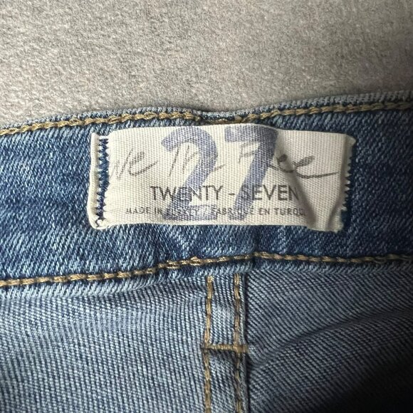 🟣🟣🟣 FREE PEOPLE "We The Free" Raw Hem Skinny High Rise Jeans - Picture 10 of 12